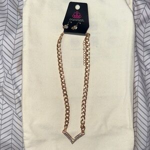 Paparazzi Gold Chain Necklace with Sparkling Accents
